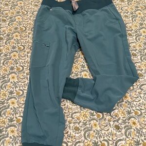 Figs Teal Jogger Pants with Drawstring